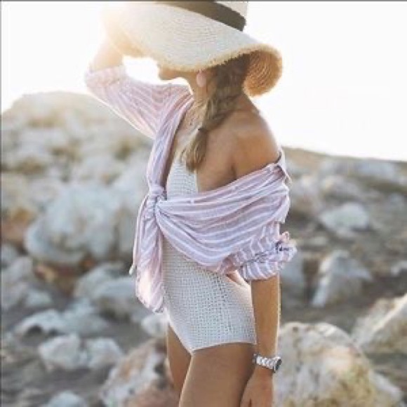 Rails Tops - Rails Sydney Rouge Rosegold Lurex Stripe Shirt